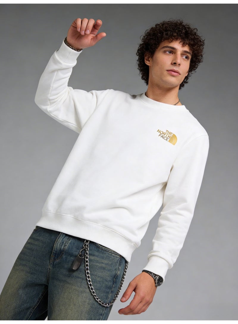 THE NORTH FACE 2026 The North Face Gold Logo Unisex Crewneck Sweatshirt, Premium Cotton Blend Loose Fit Pullover with Ribbed Cuffs, Outdoor Casual Streetwear for Men & Women - Image 3